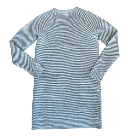 Theory women’s Noble crew grey wool blend long sleeve ribbed dress size medium - Picture 3 of 7